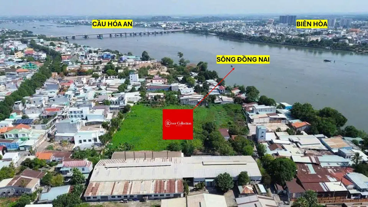Khu đất dự án tại Hóa An, Biên Hòa nhìn từ trên cao