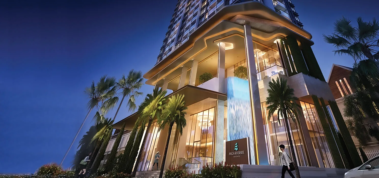 Sảnh đón thác nước An Gia Riverside